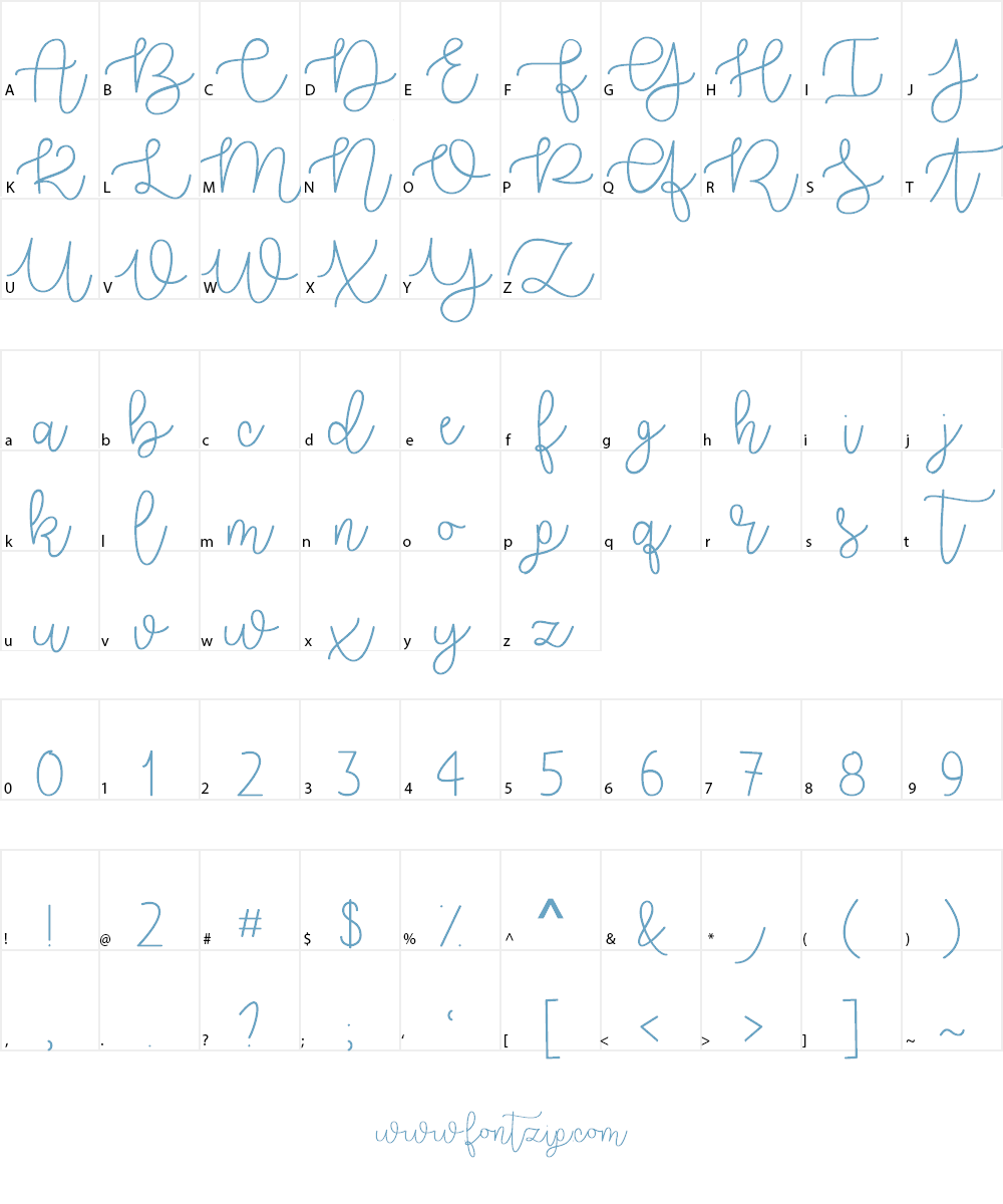 Better Together Demo Font Character